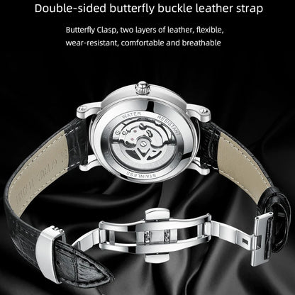 CHENXI 
8876 Men’s Luxury Automatic Mechanical Watch – Waterproof Genuine Leather Fashion Wristwatch, Perfect Gift for Men