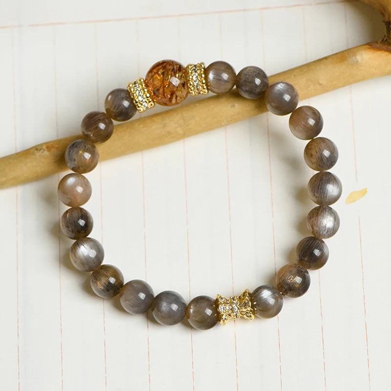 High-Quality Super Seven Chakra Beaded Bracelets – Black Gold Energy Stone Crystal Jewelry for Trendy Style
