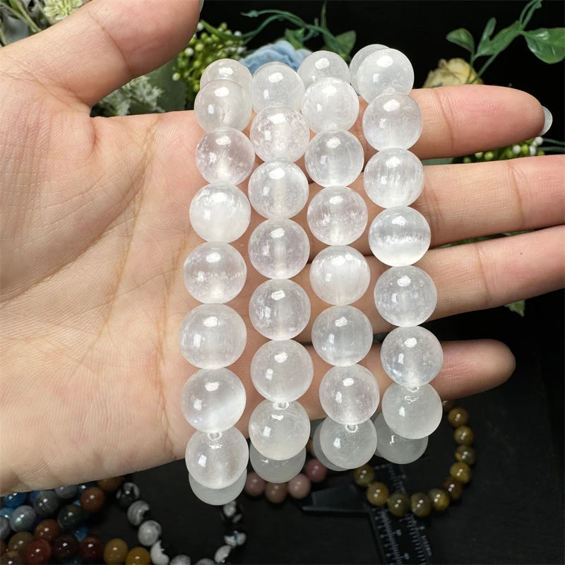 10MM Rose Quartz Healing Crystal Gemstone Beaded Stretch Bracelet – Energy, Love & Perfect Gift