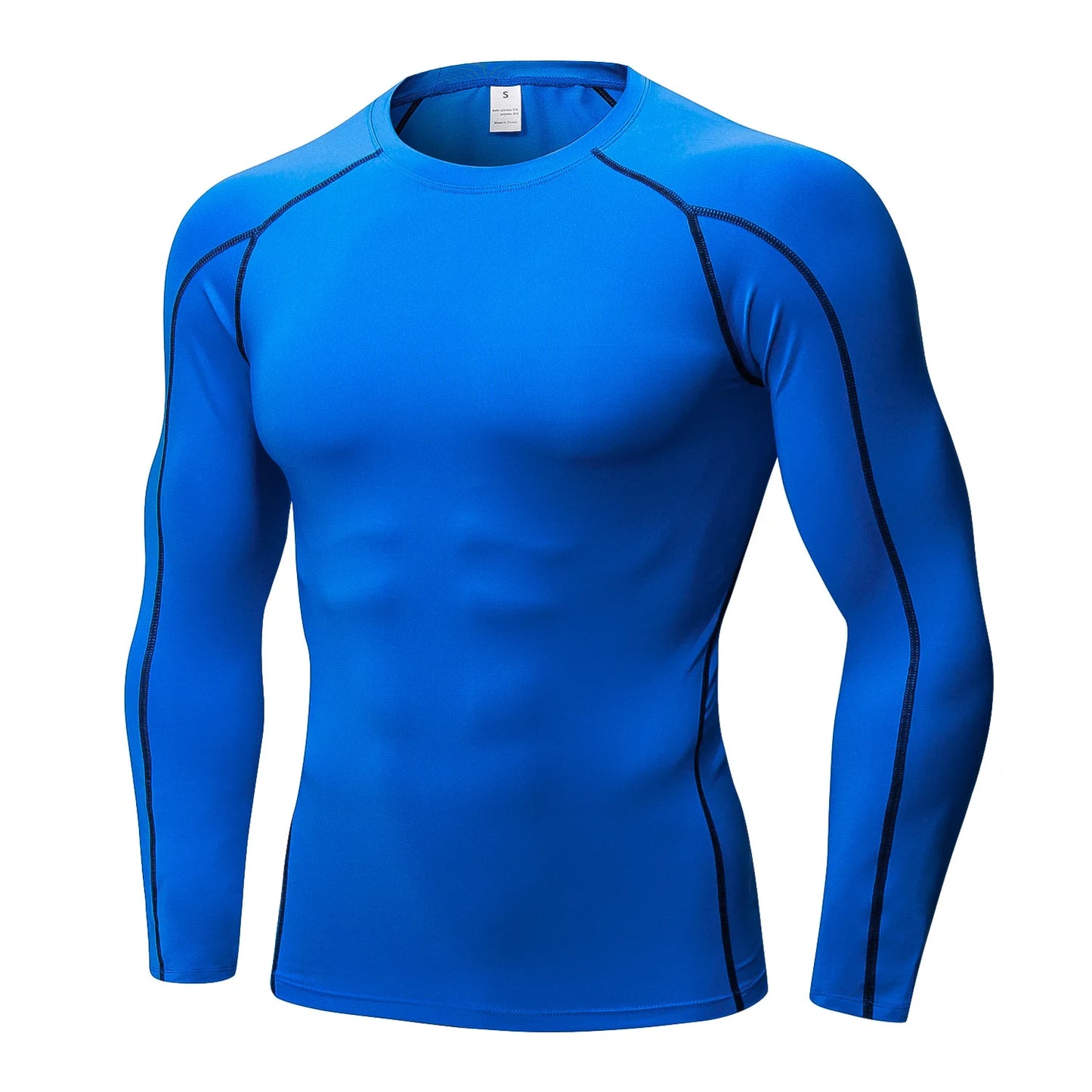 Men’s Long‑Sleeve Compression Shirt – Polyester Spandex Performance Athletic Top Renan
