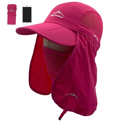 Foldable Waterproof UV Protection Visor Hat – Quick-Dry Baseball Cap with 360° Sun Shield for Men & Women, Fishing & Hiking Ross