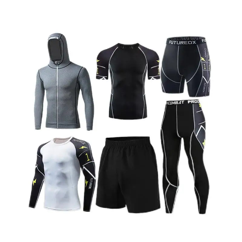 Men’s 6‑in‑1 Training Tracksuit Set – Sportswear Jogging Outfit (Survêtement Homme / Ropa Deportiva), Plus Size