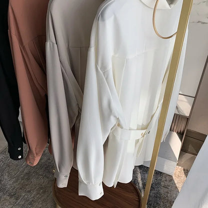 Spring/Summer New Women's Loose-Fit Chiffon Long-Sleeve Shirt – Lightweight, Stylish Vivian
