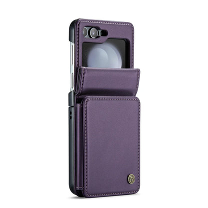 Retro PU Leather Flip Cover | Wallet Case with Card Slots & Kickstand for Samsung Galaxy Z Flip 5