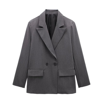 Women's Versatile V-Neck Suit Jacket - Chic Casual Commuter Blazer for All Seasons Martha