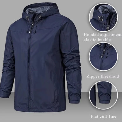 Men's Waterproof Biker Jacket – Windbreaker Raincoat for Hiking, Camping & Climbing Severus