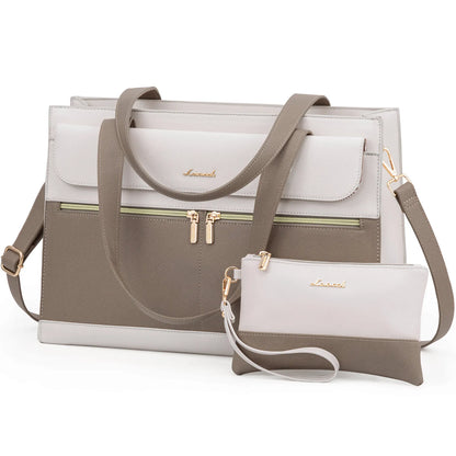 LOVEVOOK 2-Piece Laptop Tote & Shoulder Bag Set | 15.6-inch Women’s Briefcase