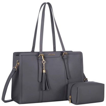 LOVEVOOK Laptop Tote Bag Set | 15.6/17 inch Briefcase for Women, Work & Travel Shaira