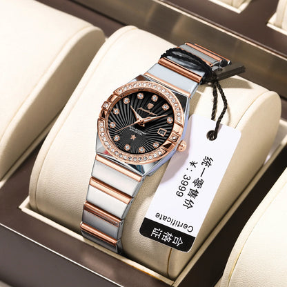 POEDAGAR 302 Women's Watch – Fashion Elegant Diamond Bracelet Quartz Wristwatch, Stylish Ladies Watch