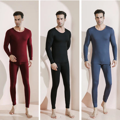 Men's Winter Thermal Underwear Set – Soft, High-Stretch, Thick, Warm O-Neck Tights for Maximum Comfort