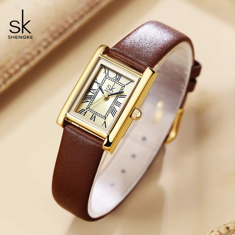 SK Fashion Ladies' Genuine Leather Watch - Luxury Waterproof Women's Watch for Business & Casual Wear Veronica