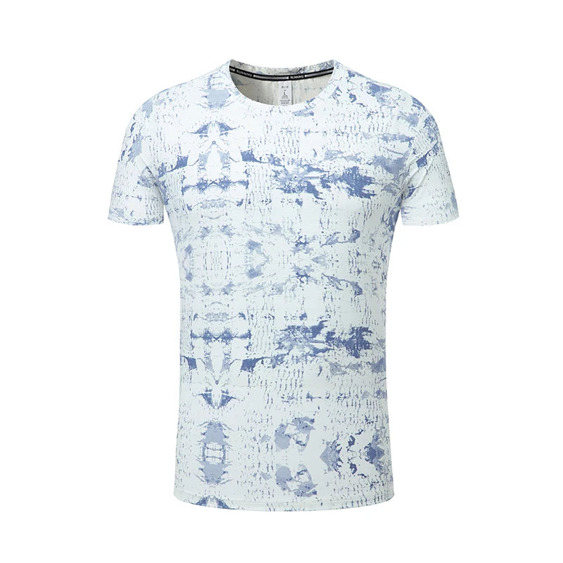 Men's Activewear T-Shirt – Printed Stretchy Sports & Casual Tee