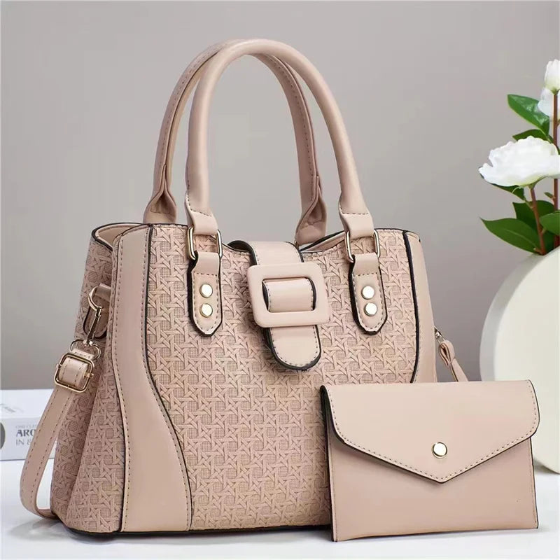 Retro Two-Piece Handbag Set – Elegant Ladies' Bags