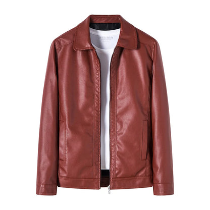 Autumn & Winter Slim-Fit PU Leather Jacket – Stylish, Trendy, and Handsome Outerwear for Men Geralt