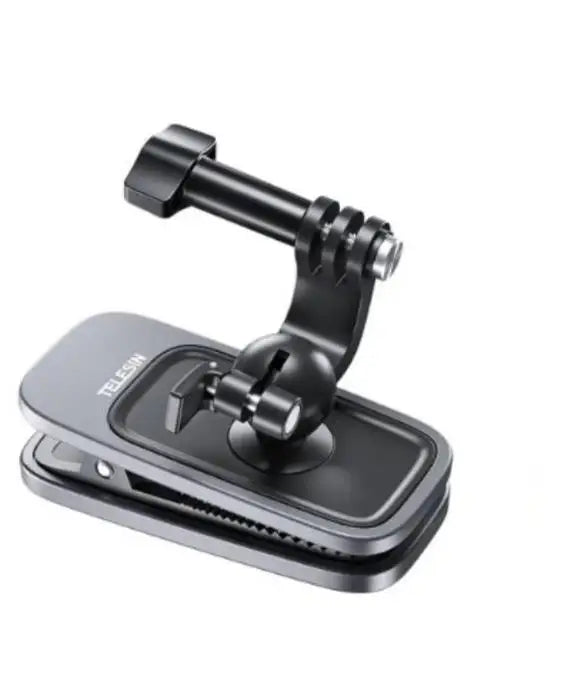TELESIN 360° Rotating Magnetic Backpack Clip Mount | Clamp Holder for GoPro Hero 12-6, Insta360, DJI Action Cameras