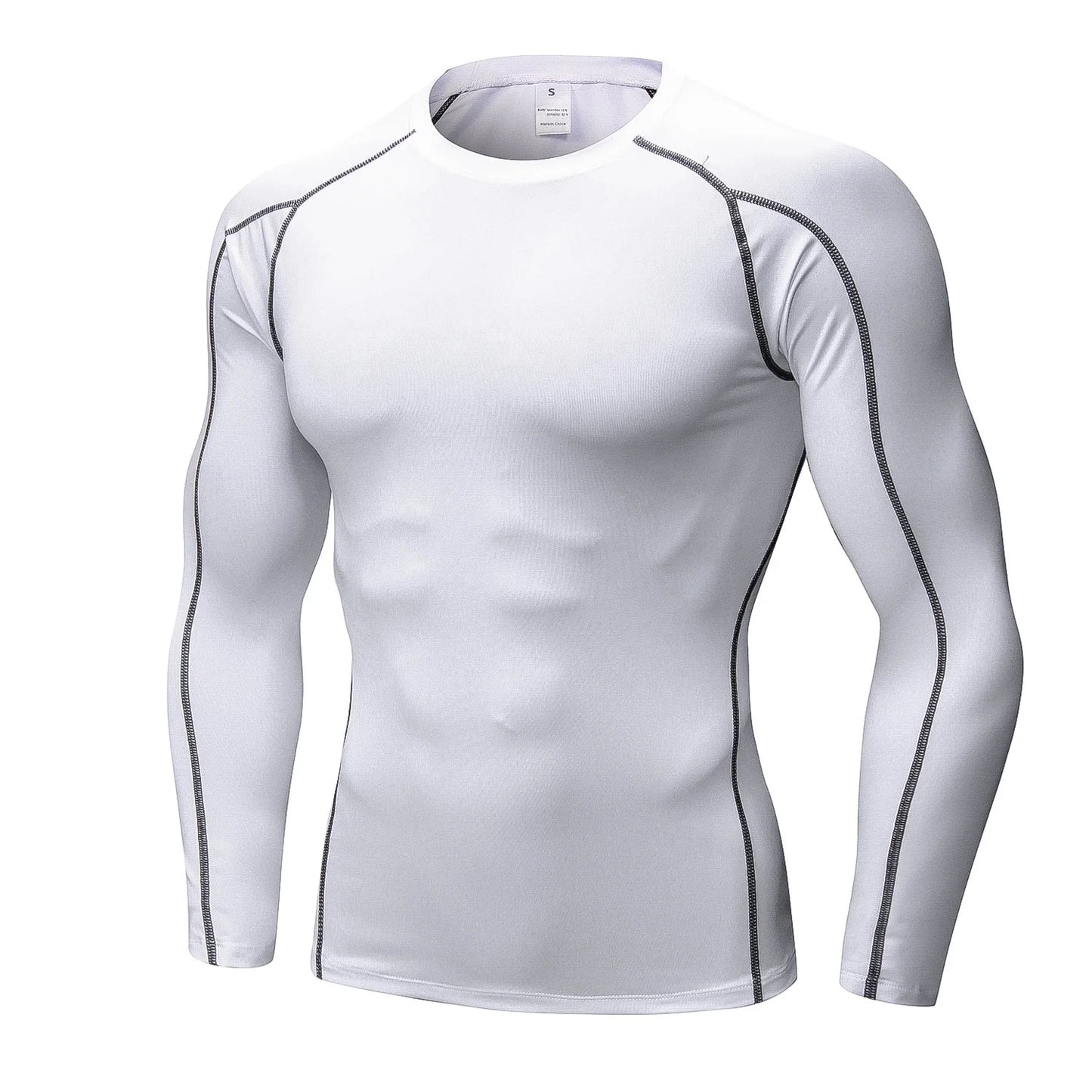 Men’s Long‑Sleeve Compression Shirt – Polyester Spandex Performance Athletic Top Renan