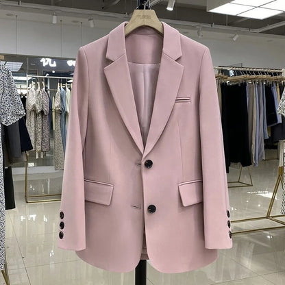 Stylish Women's Designer Long-Sleeve Loose Blazer – Casual Fashion Coats & Suits Ellen