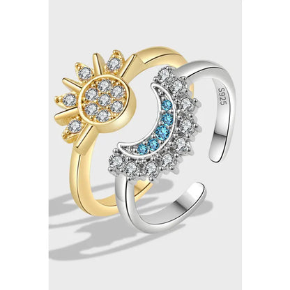 Sterling Silver Sun and Moon Couple Necklace – Custom Fine Pendant for Anniversary Gift Set Kelsa