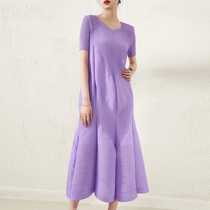 Women's Summer Casual Dress | Loose Elegant Irregular Cake Design, Short Sleeve Czarina