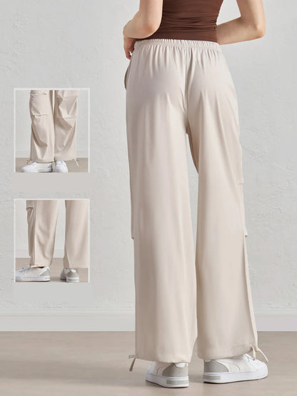 Women Casual Sports Straight Wide Leg Cargo Jogging Pants Workout Fitness Women's Joggers