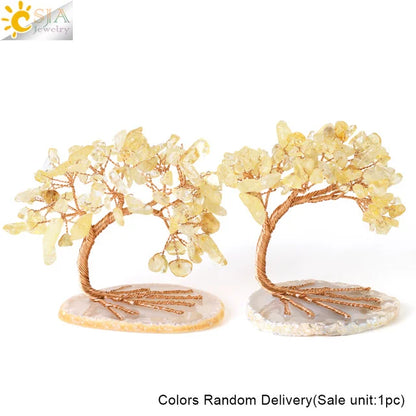 7 Chakra Crystal Money Tree – Natural Healing Stone Decor for Energy Balance, Feng Shui, and Home Office Decoration