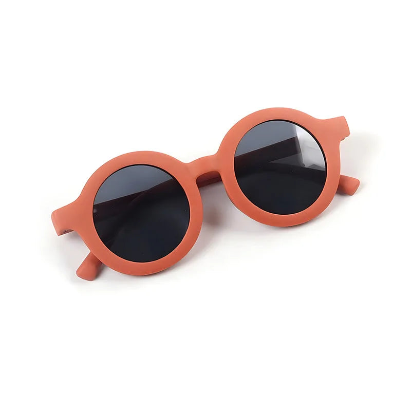 Cute Round Polarized Kids Sunglasses - Flexible TPEE Frame | CAT3 UV Protection for Girls & Boys Toby