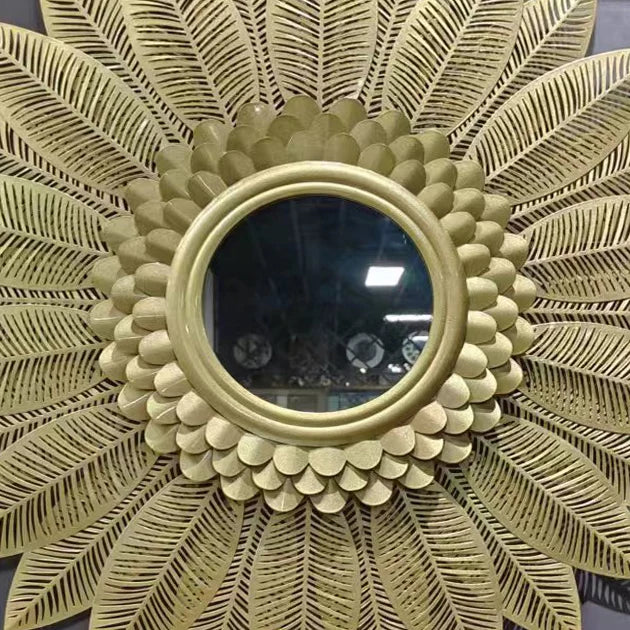 Modern Gold Decorative Wall Mirror – High-Gloss Creative Design for Luxury Rustic Home Decor with Superior Quality