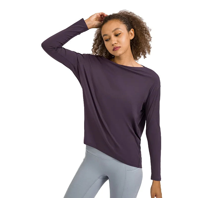 Women's Long Sleeve Yoga Shirt - Perfect for Exercise & Activewear