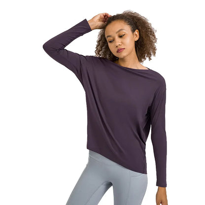 Women's Long Sleeve Yoga Shirt - Perfect for Exercise & Activewear