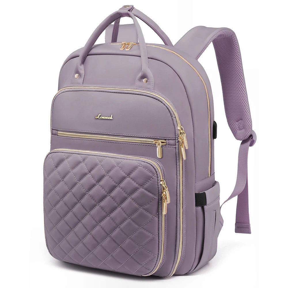 LOVEVOOK Fashion Travel Backpack | Water-Resistant, Multi-Pocket College Bookbag for Women, Fits 15.6" & 17" Laptops