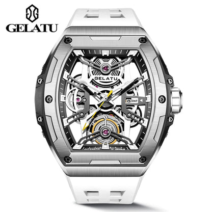 GELATU 6012 Luxury Men's Skeleton Watch – Multifunctional, Waterproof Automatic Wristwatch