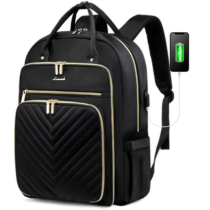 Women's 15.6-Inch Laptop Backpack - Stylish Work, Travel, and School Bag | Large Casual Sports & Business Backpack Selin