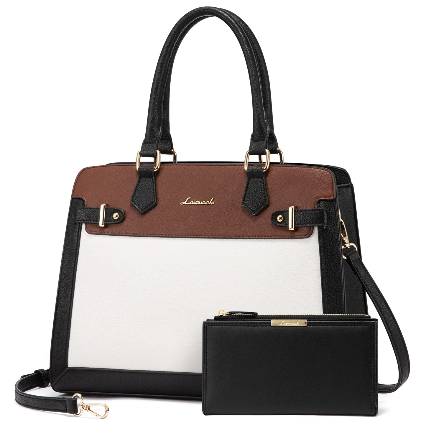 LOVEVOOK 2023 PU Leather Tote Bag Set for Women - 2pcs Handbags & Shoulder Bags Graciela
