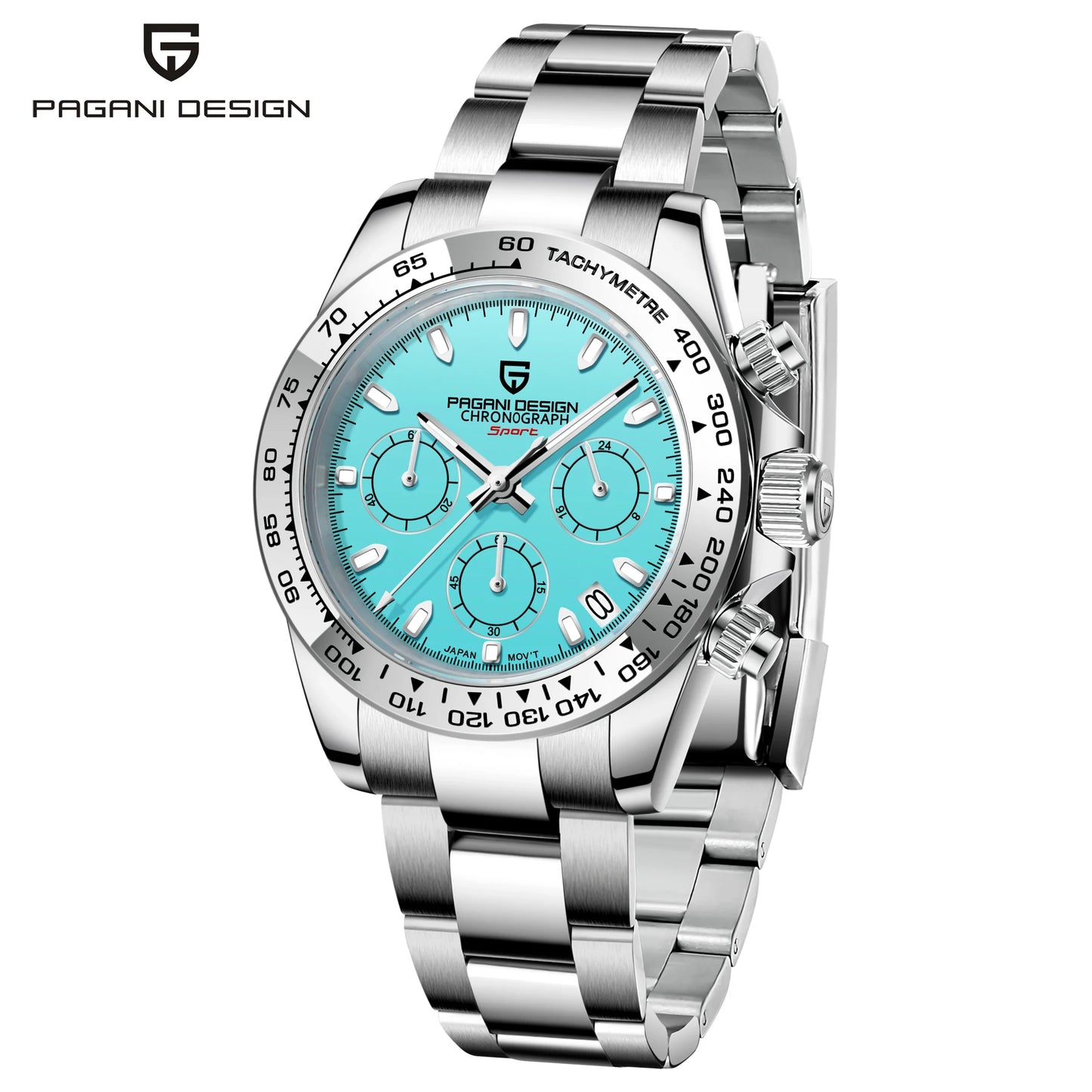 PAGANI Design 1727 – Women's Multifunction Quartz Chronograph Watch, 316L Stainless Steel, 100M Waterproof