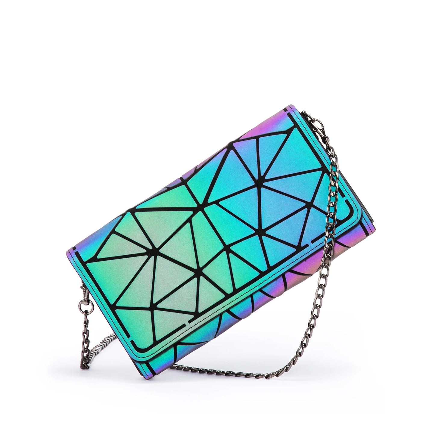 Shoulder Bags Wallet 3 Pieces Set Ladies Geometric Luminous Bag Jela