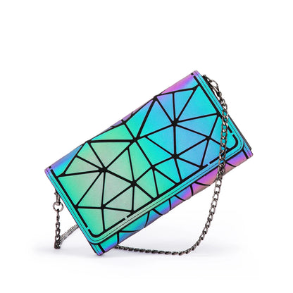 Shoulder Bags Wallet 3 Pieces Set Ladies Geometric Luminous Bag Jela