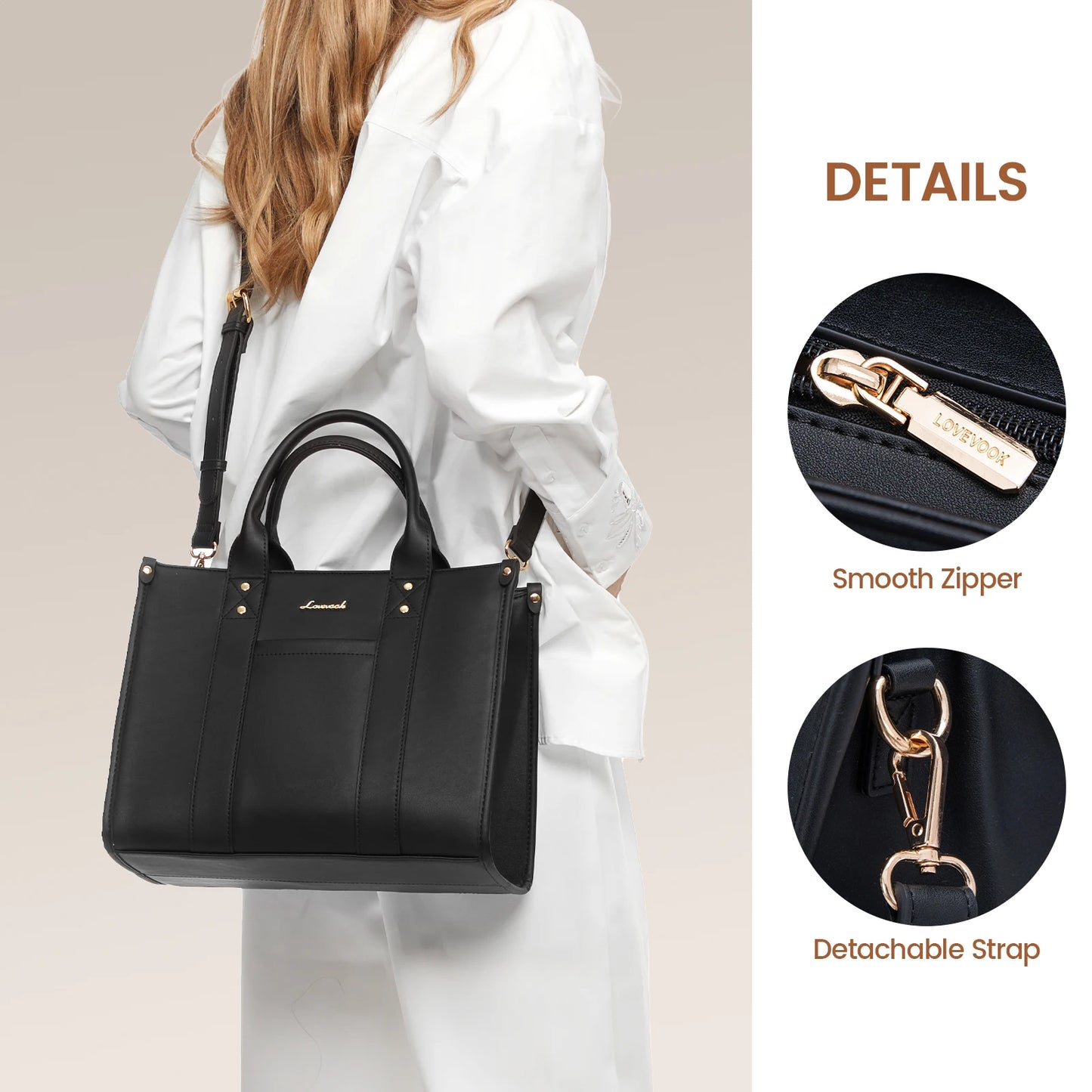 LOVEVOOK Women’s Fashion PU Leather Handbags – Satchel, Shoulder Bag, Crossbody, Top Handle Tote – Stylish Purse for Everyday Use Tricia