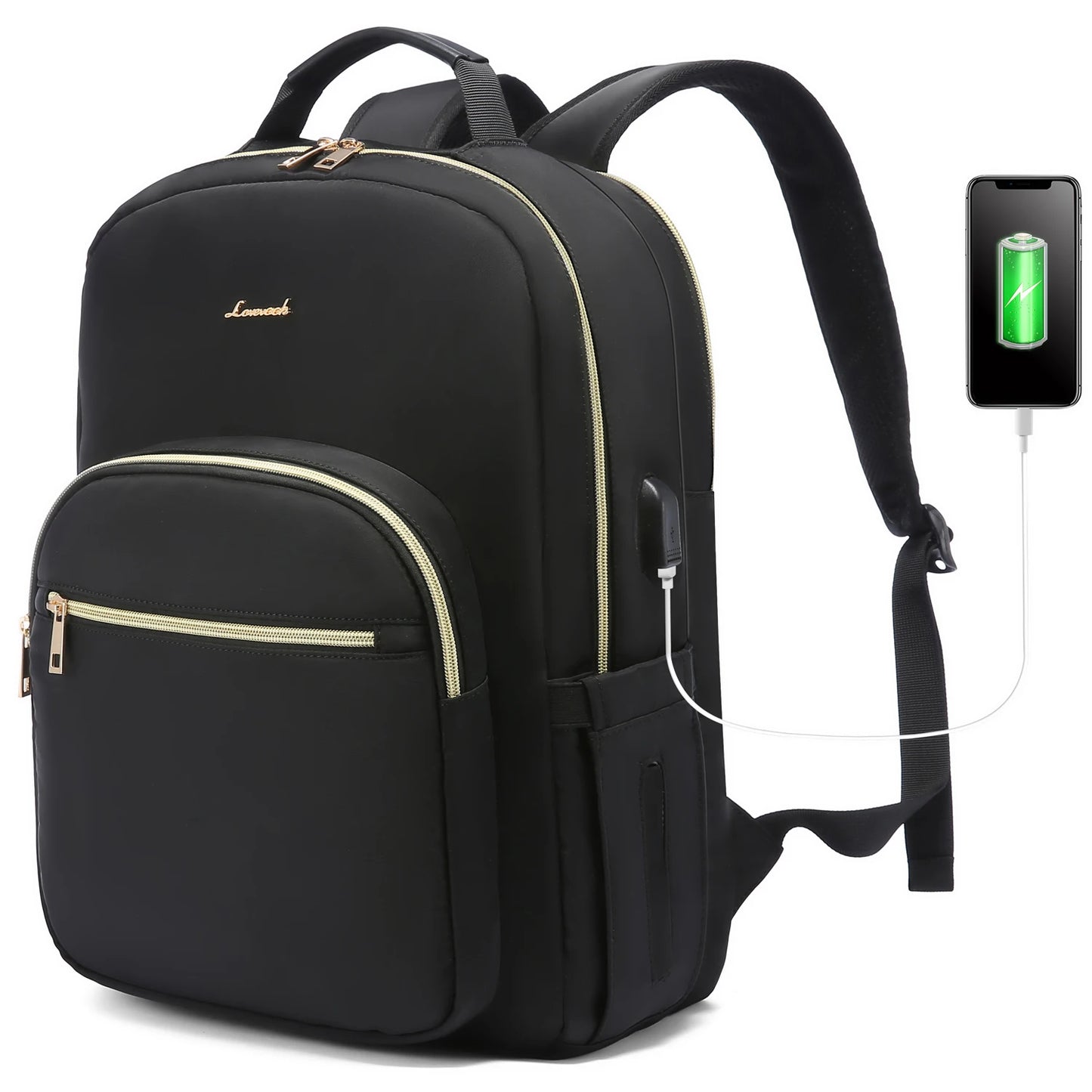 Waterproof Nylon Laptop Backpack for Women & Girls - 15.6 & 17-Inch College, School, Travel, and Business Bag
