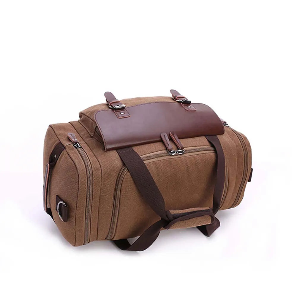 Canvas Travel Handbag – Large Capacity Crossbody Tote Bag for Travel and Daily Use