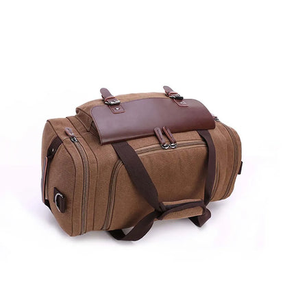 Canvas Travel Handbag – Large Capacity Crossbody Tote Bag for Travel and Daily Use