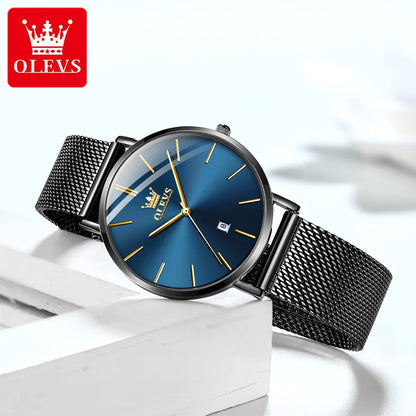 OLEVS 5869 Women’s Quartz Watch – Waterproof, Ultra-Thin, Mesh Steel Strap, Elegant Luxury Design