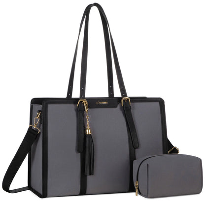 LOVEVOOK Laptop Tote Bag Set | 15.6/17 inch Briefcase for Women, Work & Travel Shaira