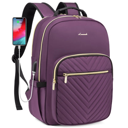 Waterproof Nylon Laptop Backpack for Women & Girls - 15.6 & 17-Inch College, School, Travel, and Business Bag