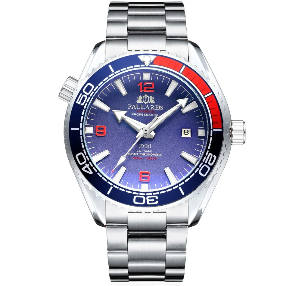 PAULAREIS Luxury Men’s Automatic Watch – Waterproof Sports Mechanical Wristwatch with Luminous Dial and Date Display Yousif