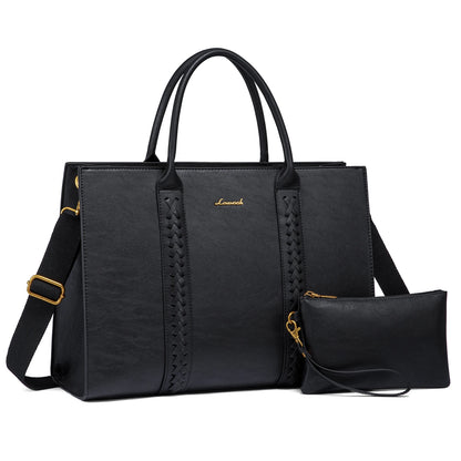 LOVEVOOK 2-Piece Women's Handbag Set - 15.6-Inch Elegant Tote & Shoulder Bags for Work and Fashion Amelia