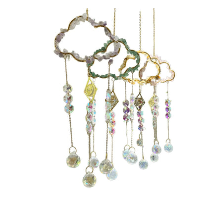 Cloud-Shaped Crystal Engraving: Feng Shui Sun Catcher for Home Decor, Energy Healing