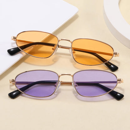 Retro Steampunk Cat Eye Sunglasses for Women – Small Fashionable Vintage Shades Dina