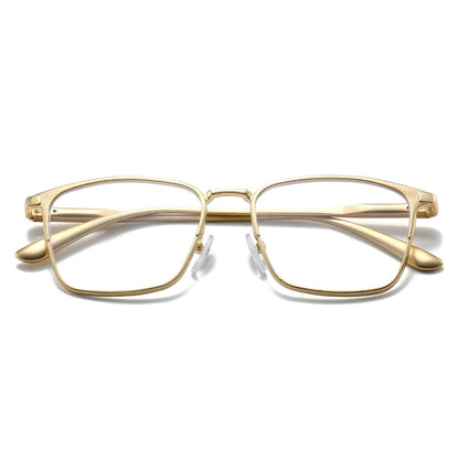 Metal Squared Frame Photochromic Polarized Lens Unisex Men Women Glass Frame