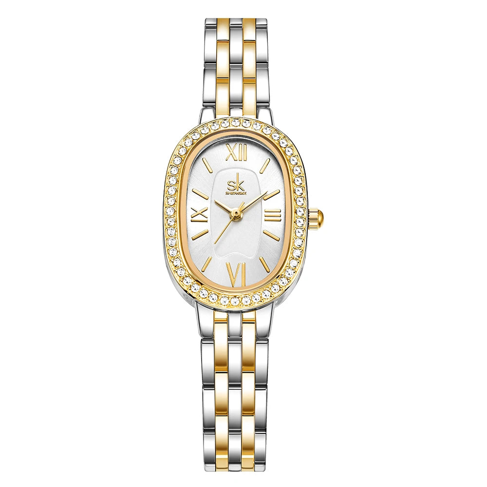 Waterproof Vintage Women's Watch - Luxury Diamond-Studded Quartz Watch for Ladies Emeline