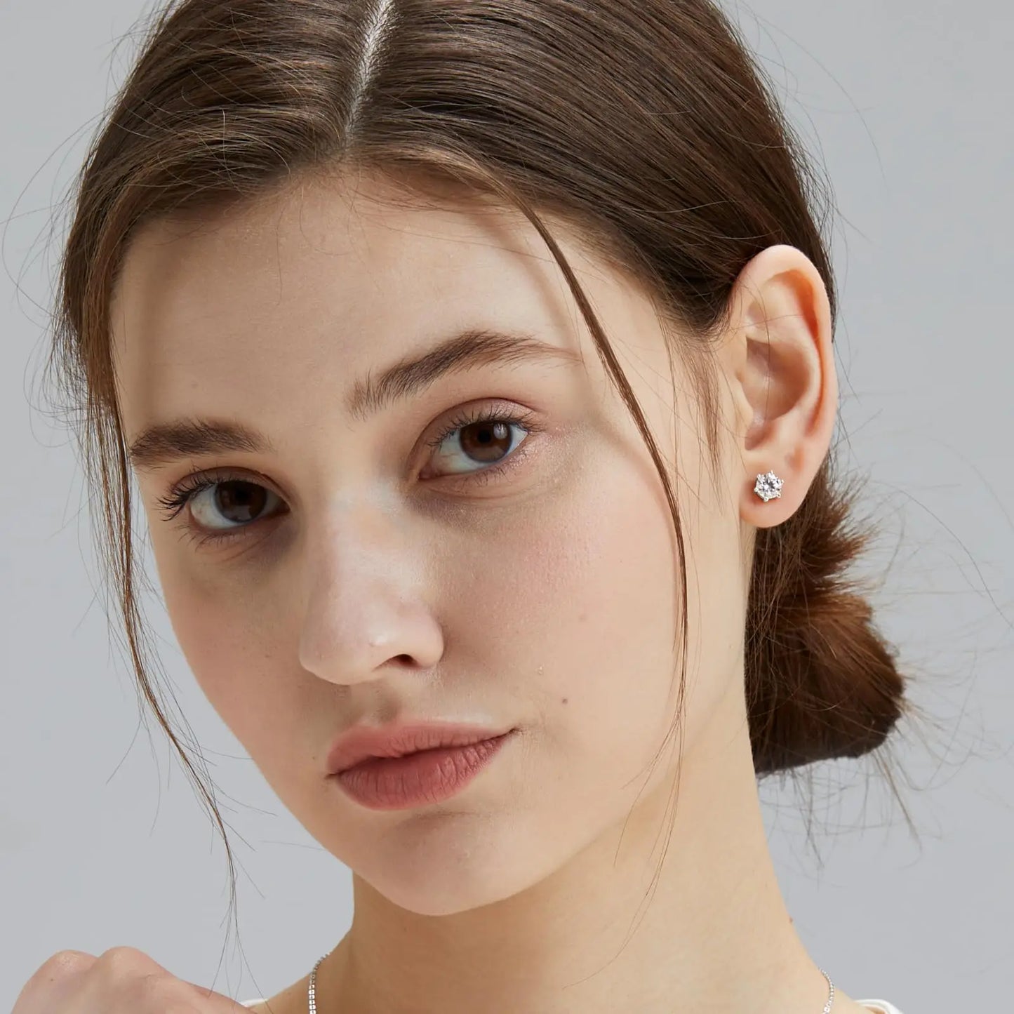 Sparkly Moissanite Stud Earrings - 925 Sterling Silver & 14K White Gold Jewelry for Men and Women